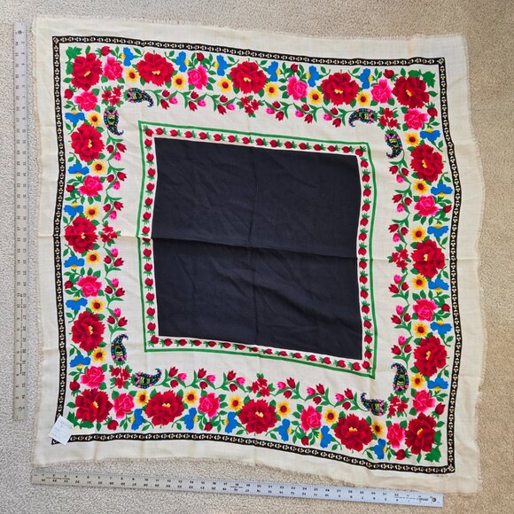 NWT Echo 100% Wool Scarf Floral - Picture 1 of 10